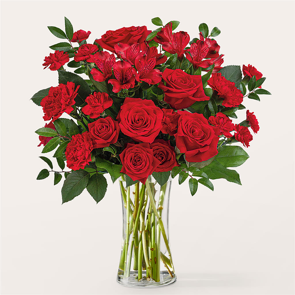 Brilliant Ruby Bouquet – PICKET FENCE FLORAL & DESIGN, Holland MI