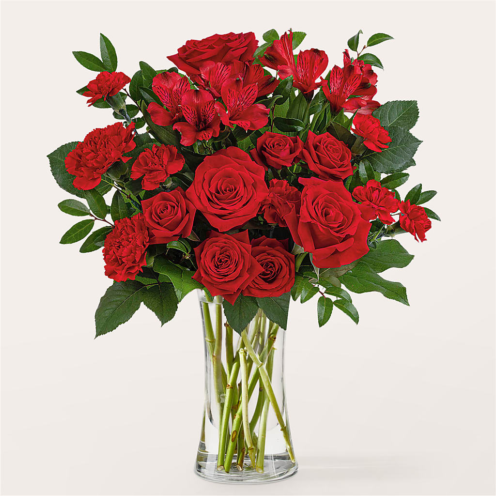 Brilliant Ruby Bouquet – PICKET FENCE FLORAL & DESIGN, Holland MI