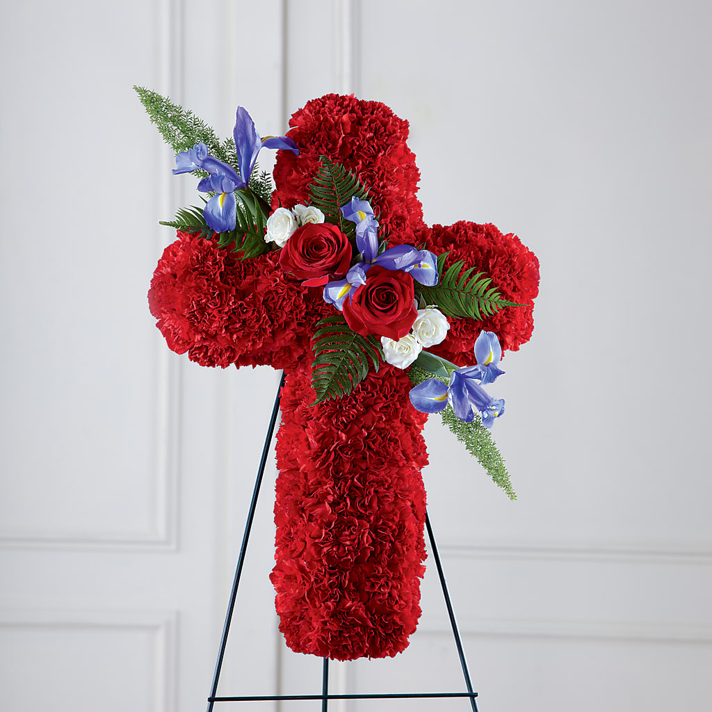 Faithful Hero Floral Cross – PICKET FENCE FLORAL & DESIGN, Holland MI