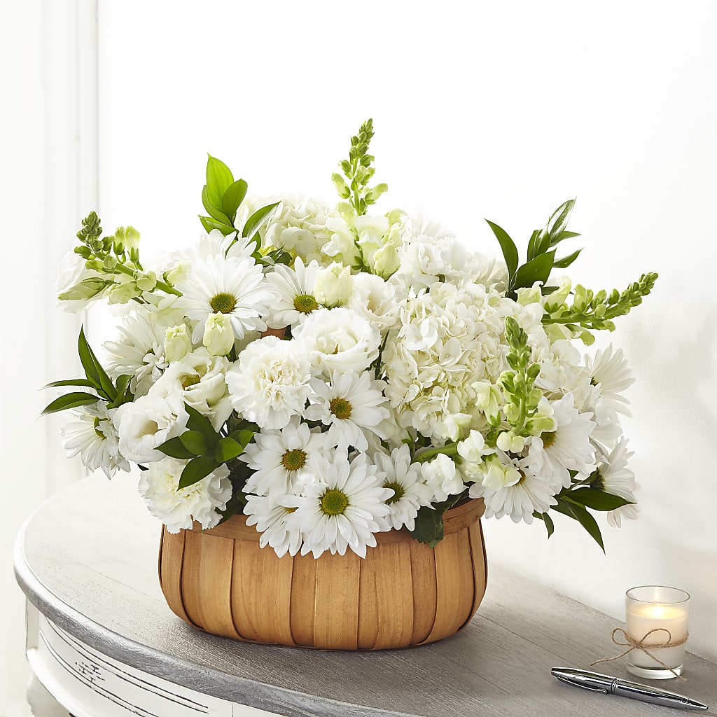 Pure Ivory Basket – PICKET FENCE FLORAL & DESIGN, Holland MI