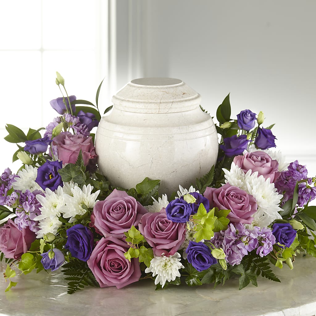 Blooming Sympathy Cremation Adornment – PICKET FENCE FLORAL & DESIGN, Holland MI
