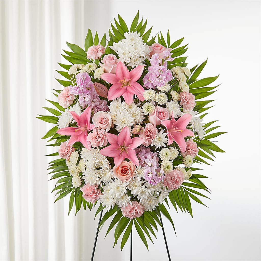 Offering Solace Standing Spray – PICKET FENCE FLORAL & DESIGN, Holland MI
