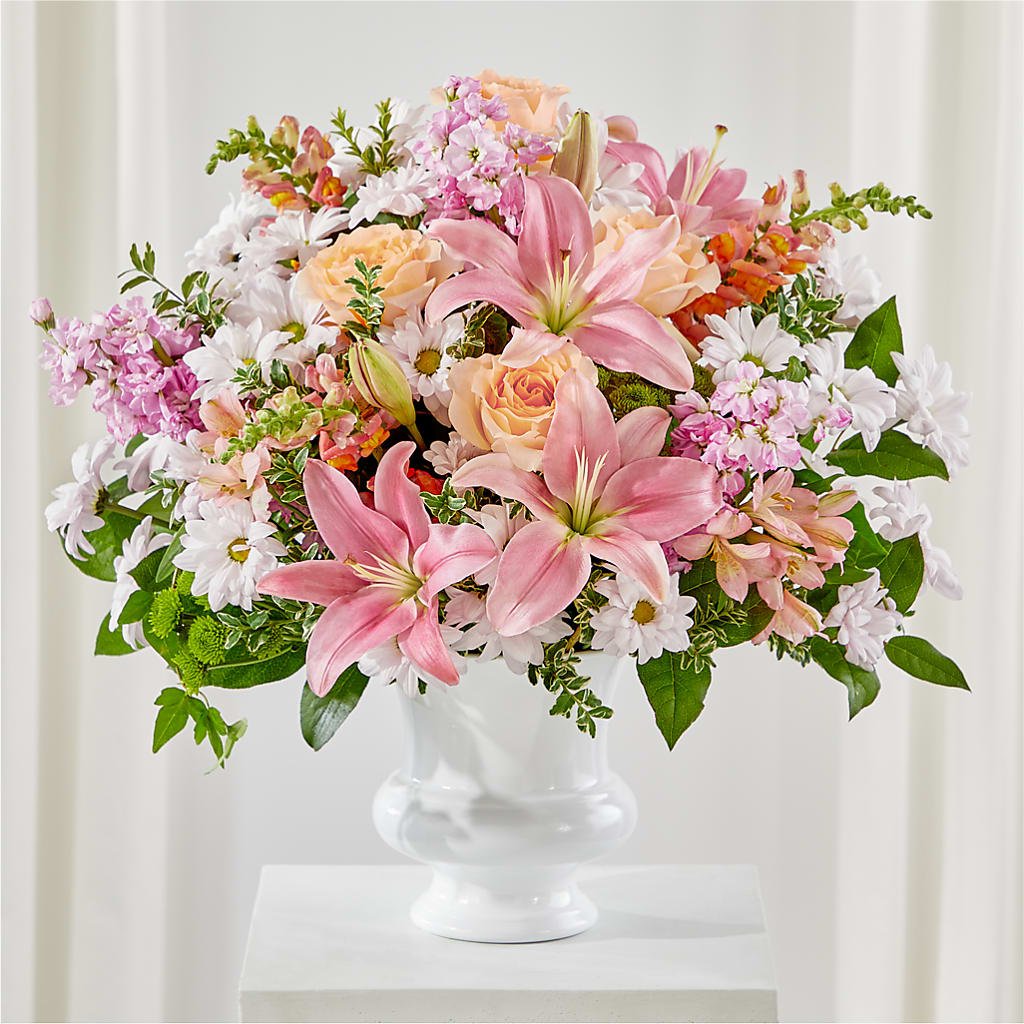 Heartfelt Gesture Urn Arrangement – PICKET FENCE FLORAL & DESIGN, Holland MI