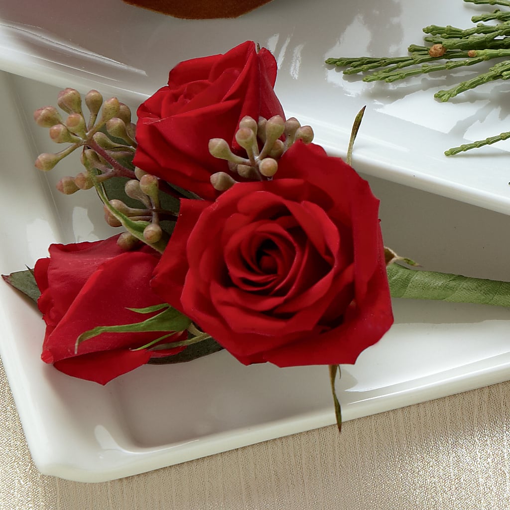 Red Spray Rose Boutonniere – PICKET FENCE FLORAL & DESIGN, Holland MI