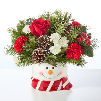 Jolly Snowman Bouquet – PICKET FENCE FLORAL & DESIGN, Holland MI