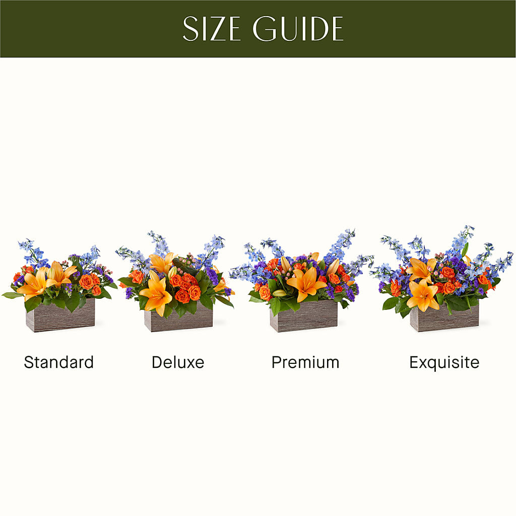 Radiant Citrus Box Bouquet – PICKET FENCE FLORAL & DESIGN, Holland MI