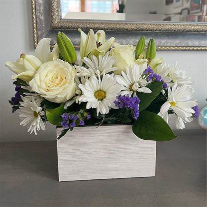 Beyond Blue Box Bouquet – PICKET FENCE FLORAL & DESIGN, Holland MI