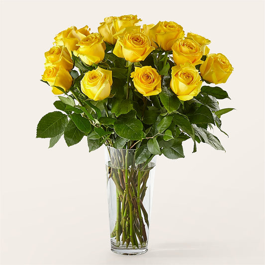 Long Stem Yellow Rose Bouquet – PICKET FENCE FLORAL & DESIGN, Holland MI