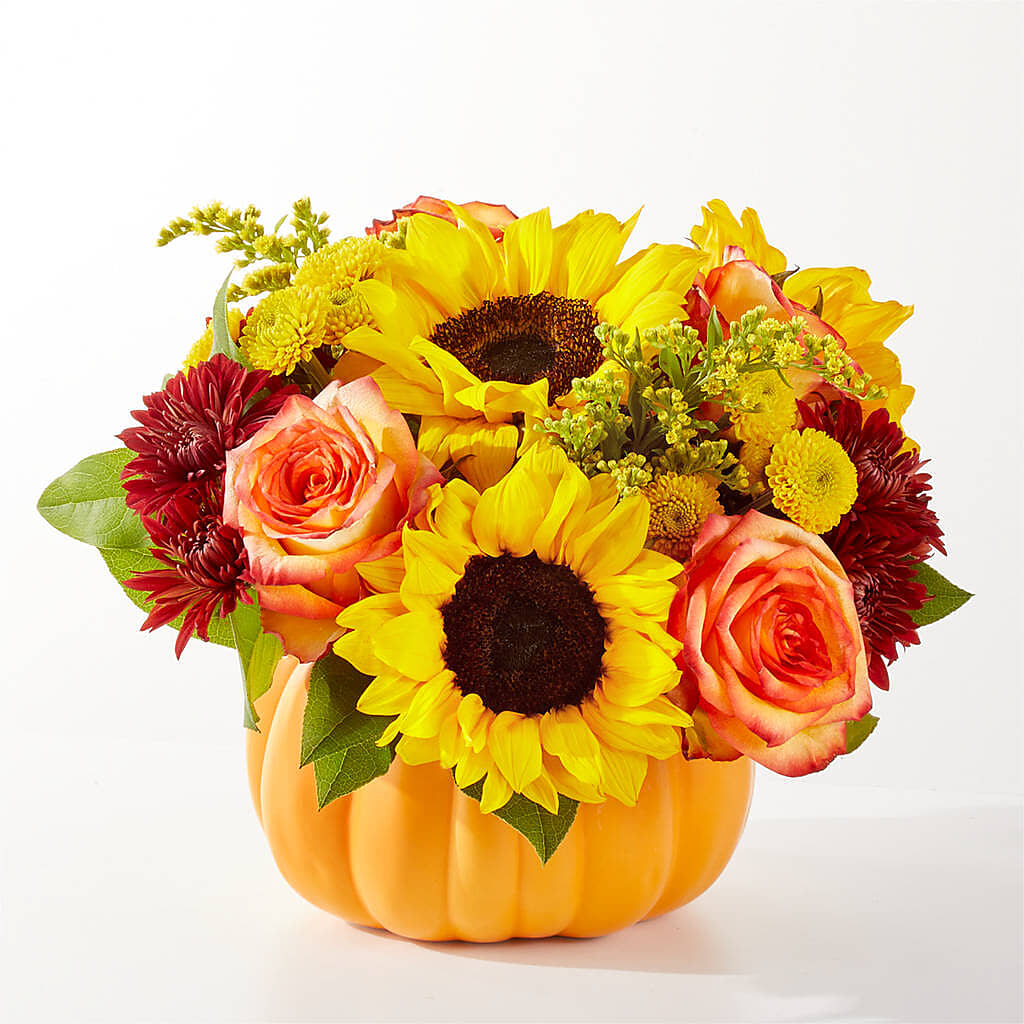 Golden Gourd Pumpkin Bouquet – PICKET FENCE FLORAL & DESIGN, Holland MI