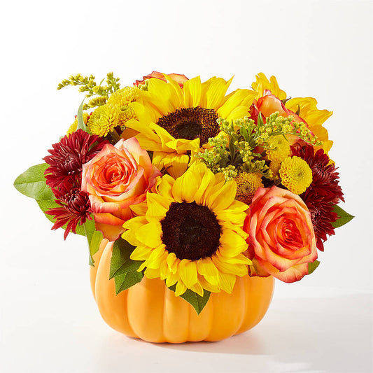Golden Gourd Pumpkin Bouquet – PICKET FENCE FLORAL & DESIGN, Holland MI