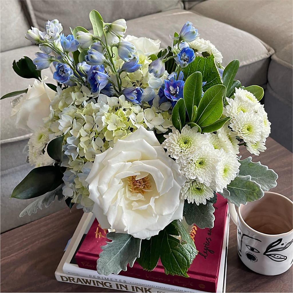 Clear Skies Bouquet – PICKET FENCE FLORAL & DESIGN, Holland MI