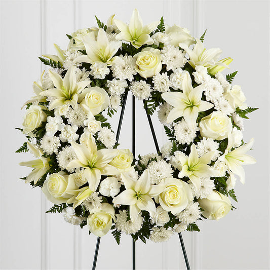 Treasured Tribute Wreath – PICKET FENCE FLORAL & DESIGN, Holland MI