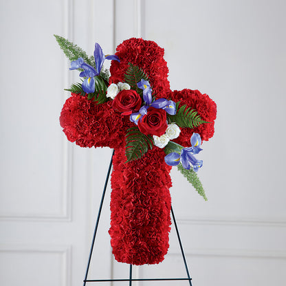 Faithful Hero Floral Cross – PICKET FENCE FLORAL & DESIGN, Holland MI