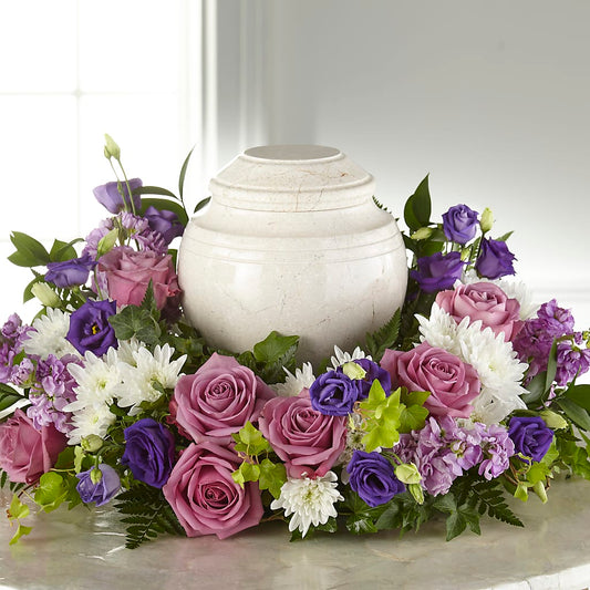 Blooming Sympathy Cremation Adornment – PICKET FENCE FLORAL & DESIGN, Holland MI
