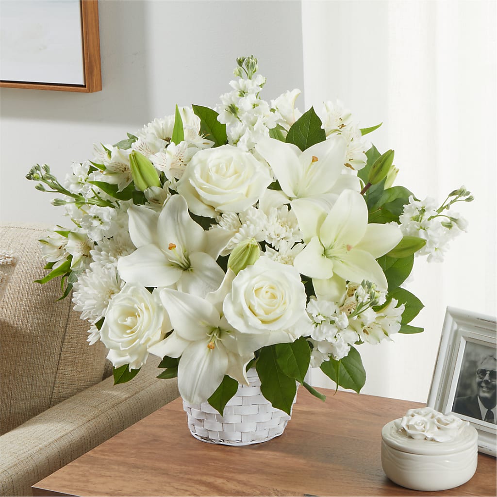 Peaceful Reflections Arrangement – PICKET FENCE FLORAL & DESIGN, Holland MI