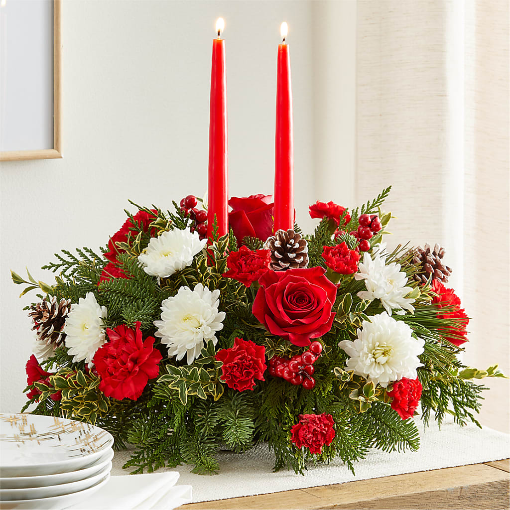 Holiday Soiree Centerpiece – PICKET FENCE FLORAL & DESIGN, Holland MI