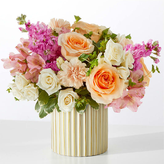 Paradise Bouquet with Ivory Vase – PICKET FENCE FLORAL & DESIGN, Holland MI