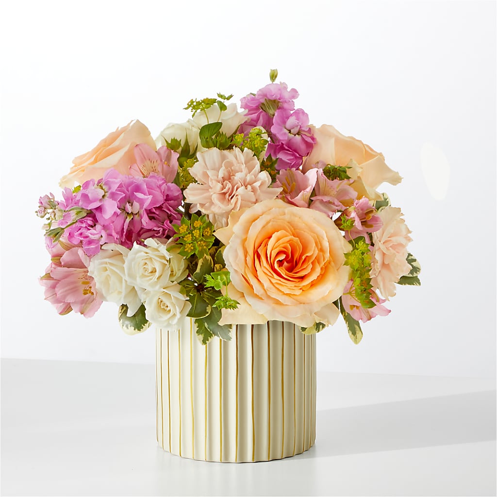 Paradise Bouquet with Ivory Vase – PICKET FENCE FLORAL & DESIGN, Holland MI