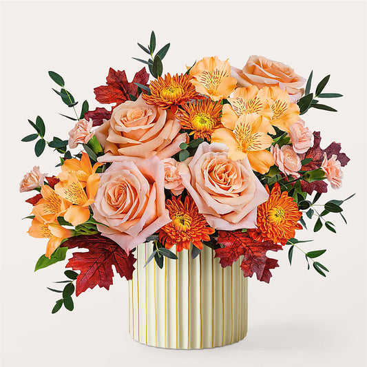 Spiced Latte Bouquet with Ivory Vase – PICKET FENCE FLORAL & DESIGN, Holland MI