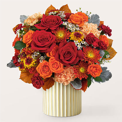 Merlot Bouquet with Ivory Vase – PICKET FENCE FLORAL & DESIGN, Holland MI