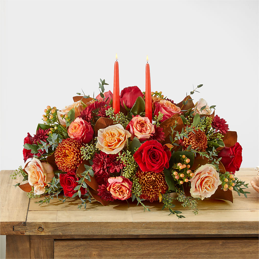 Gather Near Centerpiece – PICKET FENCE FLORAL & DESIGN, Holland MI