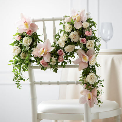 Orchid Rose Chair Décor – PICKET FENCE FLORAL & DESIGN, Holland MI